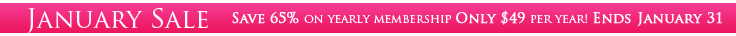January Sale! Save 65% on annual membership - only $49 per year! Ends January 31